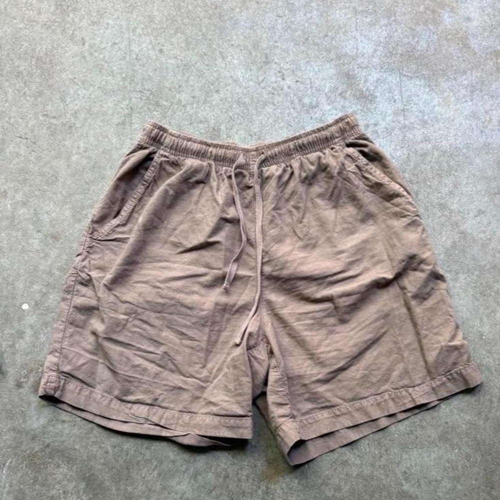 Vintage 90s Brown cargo shorts with drawstring waist and pockets Women's Small